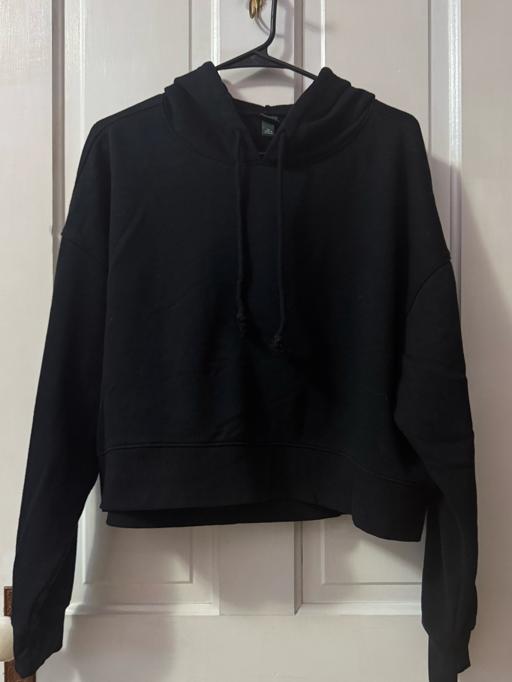 wild fable Black Cropped Hooded Sweatshirt - Picture 1 of 6